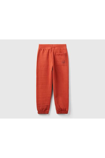 United Colors of Benetton Boy's Cinnamon Δεξιά Πίσω Τσέπη Λογότυπο Ελαστική μέση με κορδόνι Φούτερ