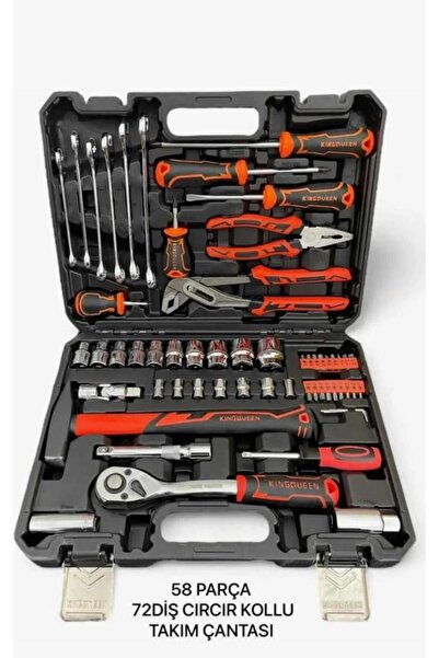 Genel Markalar Model 58 Parça Lokma Anahtar Takımı 1-2 Ve 1-2 El Aletleri Seti 58 Parça