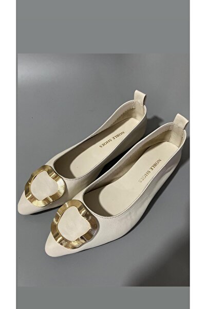 Butik Noble Shoes Hakiki Deri Sivri Burun Babet