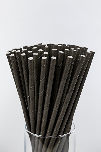 Home 6MM X 197MM  SİYAH KAĞIT PİPET 50 LİK KUTU