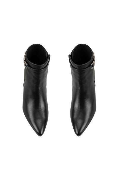 Desa Siyah Kadın DesaComfort Toka Aksesuarlı Topuklu Deri Bot