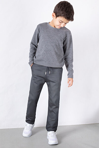 OKULCUBABA Erkek Çocuk Rahat Kalıp Esnek Kolej Okul Pantolonu