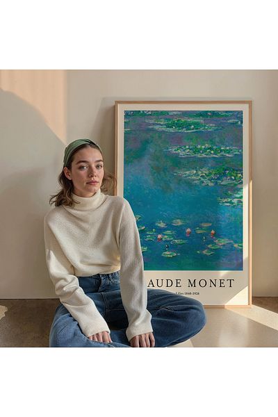Fark Tanıtım Poster fără rame Monet, poster decorativ modern fără rame, pictură