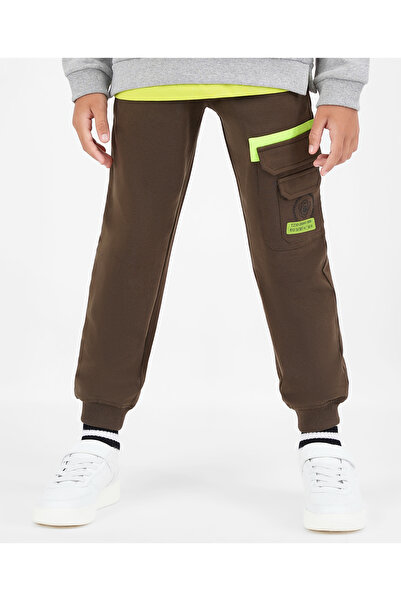 Primo Gino 100% Cotton Ankle Length Solid Cargo Pocket Lounge Pant - Green