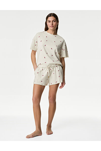 Marks & Spencer Regular Fit Kısa Kollu Pijama Üstü