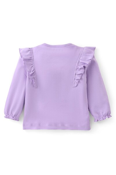 Babyoye Babyoye 100% Cotton Eco Conscious Full Top & Legging With Lion Print - Cream & Purple