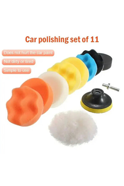 BGA 11 parça 3 İnç 80 mm polisaj Pedi Parlatma Pedi Kiti Araba cila Parlatıcı...
