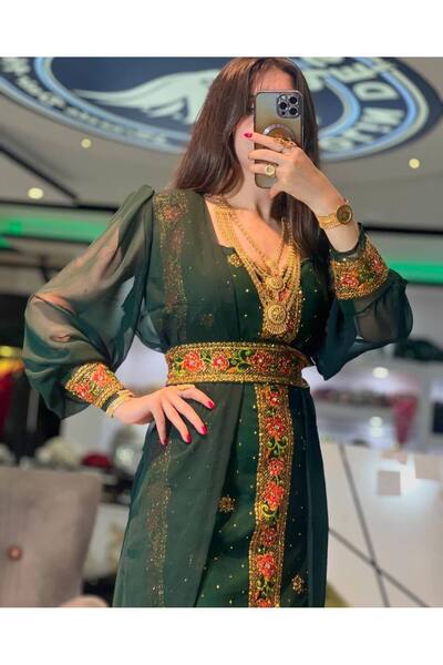 SOLİN YÖRESEL Kadın Düğünlük Yöresel Elbise Balon Kol