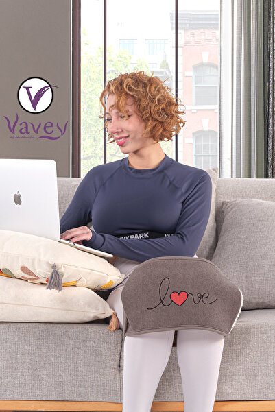 VAVEY Termojel Hediyeli Yeni Nesil Sıcak Soğuk Termojelli Regl Kemeri Love Kahve Renk