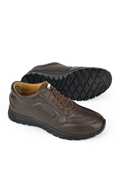 Ziya Genuine Leather Women's Sneakers - 143992 Zsp200 Coffee