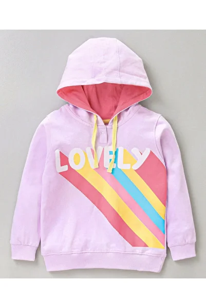 Ollington St. Ollington St.-100% Cotton Knit Full Sleeves Text Printed Hooded Winter Wear Suit Joggers-Lavender