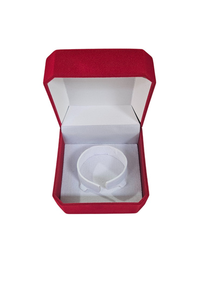 ÖZER KUTU Yüksek Kelepçe& Bilezik Kutusu Kadife Kırmızı