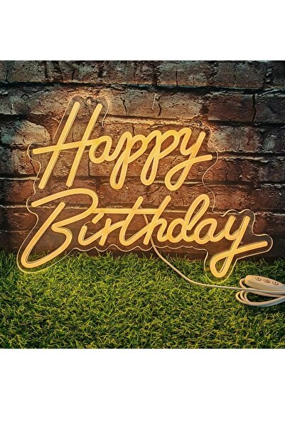 KAMER NEON LED IŞIKLI HAPPY BRİTHDAY DOĞUM GÜNÜN KUTLU OLSUN