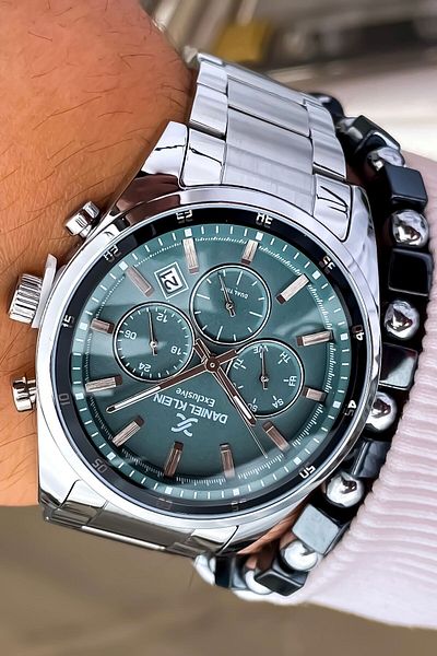 Daniel Klein All Functions Active Men's Steel Wrist Watch Bracelet