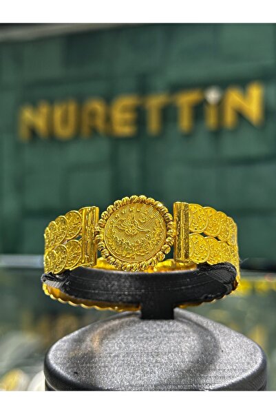NURETTİN Kuyumculuk Sıralı Reşat Model Dorikalı Altın Kelepçe Bilezik