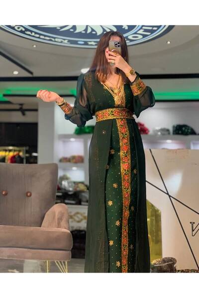 SOLİN YÖRESEL Kadın Düğünlük Yöresel Elbise Balon Kol