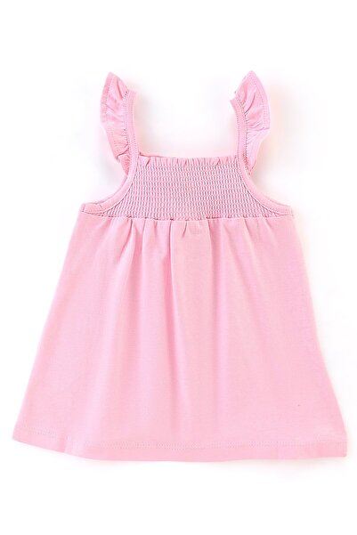 Babyhug 100% Cotton Jersey Frill Sleeves Smocking Details Top & Layered Skirts Set - Pink & Lilac