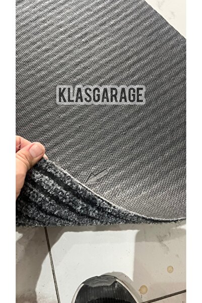 KLASGARAGE Araç Içi Çelik Halı Paspas Gri Siyah Altı Lastikli Oto