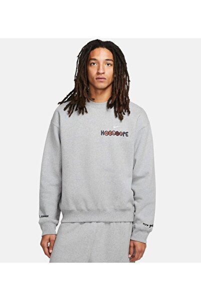 Nike Solo Swoosh Erkek Fleece gri  Üst cv0554-063