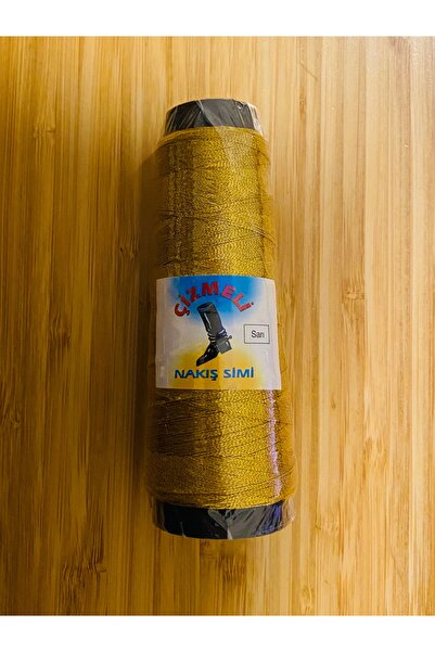 çizmeli 20 جرام تطريز سيمي تطريز يدوي وتطريز سلسلة محبوكة. أصفر ذهبي غامق.