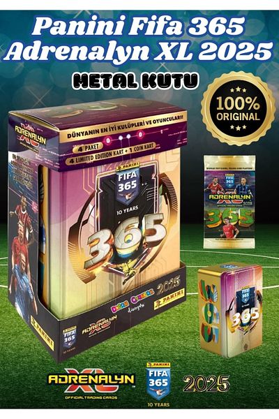 Doğan Oyuncak Dünyası Panini Fifa 365 Adrenalyn XL 2025 Metal Box - Football Player & Trading Player Cards