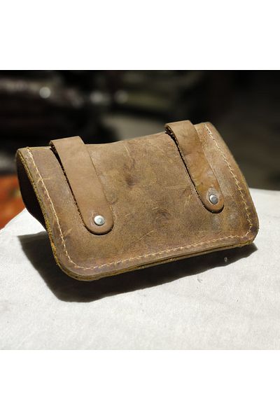 SAVA HOME COLLECTİON Handmade Vintage Hand Sewing Oktoberfest Bag Genuine Leather Small Size Bag