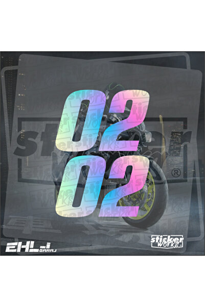 Sticker Works 2 قطعة ملصق محرك رقم 30 - هولوغرام