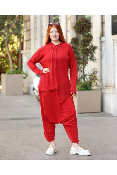 Sosyete Kaplumbağa Authentic 100% Cotton Pocket Elastic Leg Tumbled Wash Loose Baggy Trousers