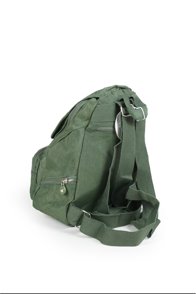 İMAKS Zelený voděodolný klinkerový batoh - dlouhý popruh, vícekomorový ležérní dámský