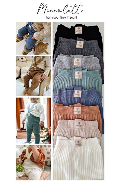 Miccolatte Unisex Baby Adjustable Strap Seasonal Stretchy Knitwear Jumpsuit Baby Leggings