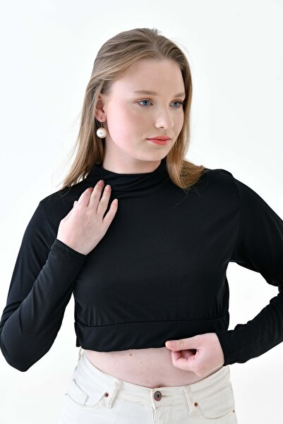 mirach 2’li Paket Büyük Beden Yarım Boyunluk Kol Kapatıcı Crop Bluz Seti Dekolte Kapatıcı