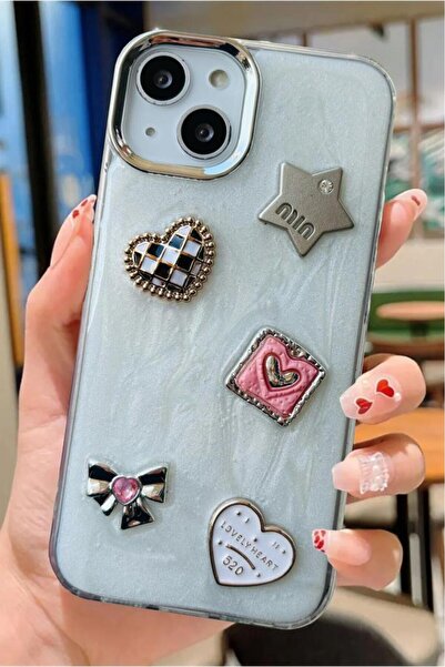 3GEN CASE 3D Stone Ribbon Butterfly Heart Embroidery Motif Hard Cover Compati...