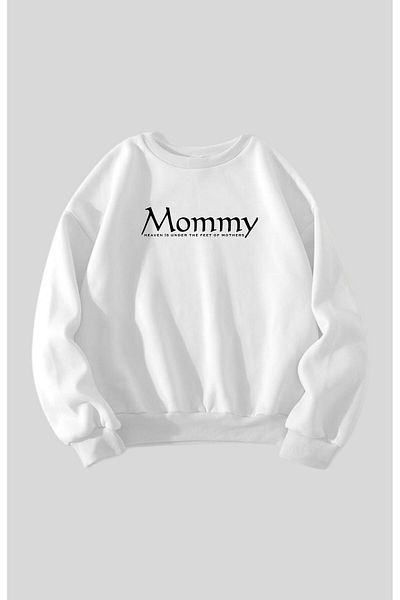 GYES Women's Mommy Printed Pregnant Oversize, Birth, Mother Gift Product Crew Neck Sweatshirt