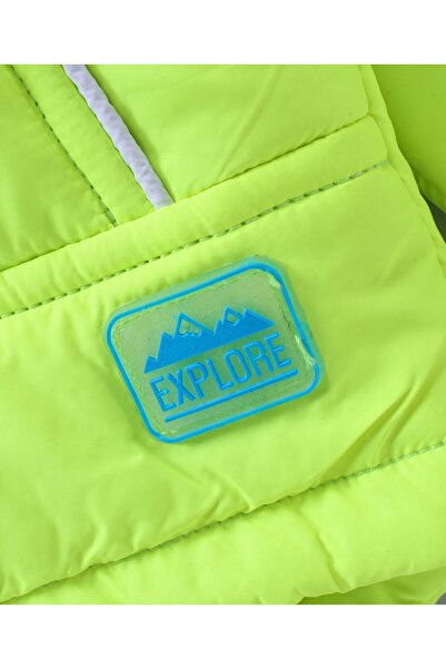 Babyhug Polyester Woven Full Sleeves Winter Jacket Solid - Lime