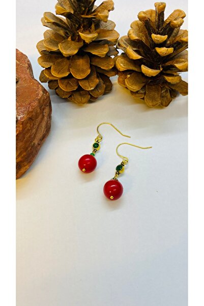 Porsuk Alternatif أقراط نسائية مصنوعة يدويًا من الخرز الزجاجي