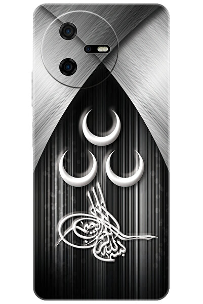CASPER Via A40 Uyumlu Kılıf Desen Baskılı Silikon Üç Hilal Tuğra Tasarım STK:417 CP-B7RyIho