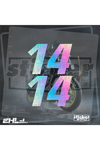 Sticker Works 2 قطعة ملصق محرك رقم 30 - هولوغرام