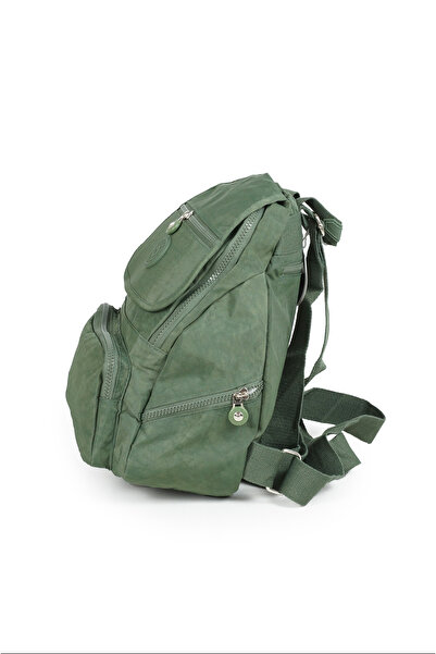 İMAKS Zelený voděodolný klinkerový batoh - dlouhý popruh, vícekomorový ležérní dámský