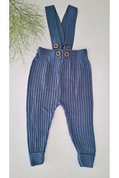 Miccolatte Unisex Bebek Ayarlanabilir Askılı Mevsimlik Esnek Triko Tulum Bebek Tayt