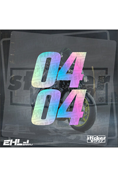 Sticker Works 2 قطعة ملصق محرك رقم 30 - هولوغرام