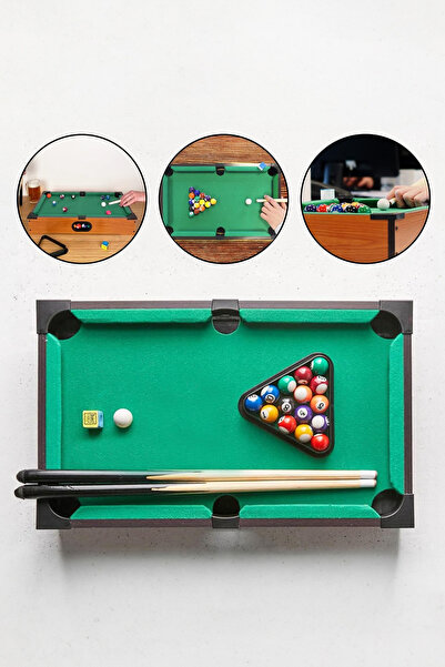 ThenTech Taşınabilir Mini Bilardo Masası Kaliteli Masa Üstü Bilardo Seti Ve M...