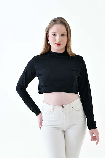 mirach Μακρυμάνικη Crop Μπλούζα Plus Size – Κομψά και μοντέρνα μοντέλα μισής μπλούζας