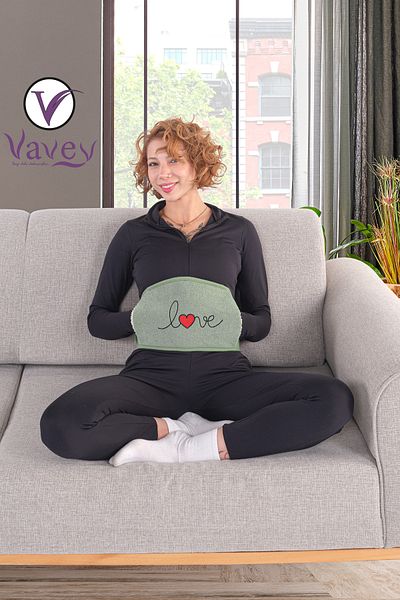 VAVEY حزام الحيض باللون الأخضر الحب - كيس الماء الساخن مع هدايا من الجل الحراري