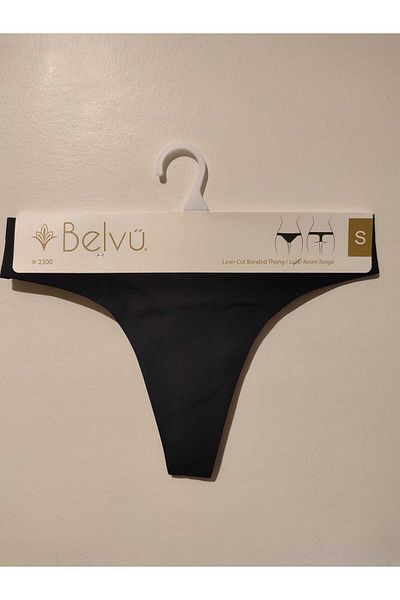 Belvü Black Laser Cut Women's Thong