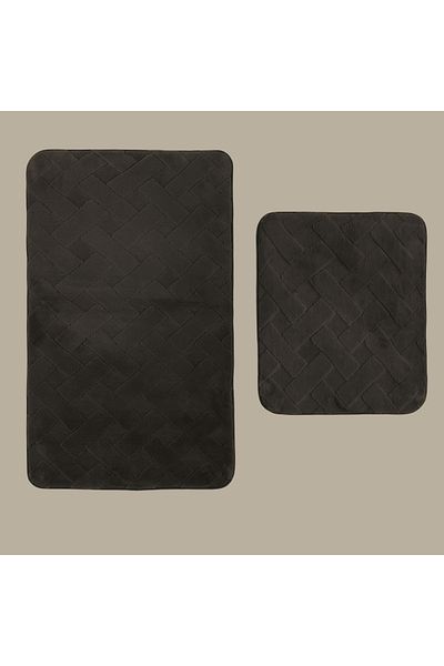 Karaca Home Carving Bath Mat Anthracite