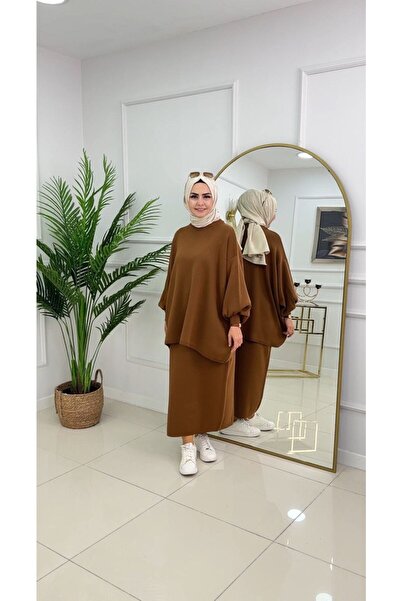 Enans Design Set 2 piese pentru femei, set tunică cu fustă