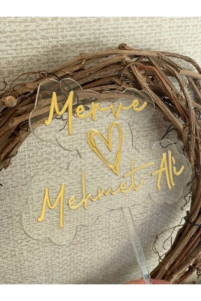 Genel Markalar Pasta Süsü Pasta Kürdanı Cake Topper Nişan Düğün Doğumgünü Şef...