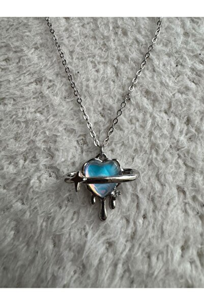 İYİ MODA Moon Stone Design Gift Necklace