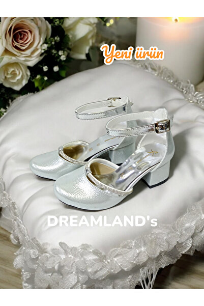 PATİK BEBE Kız Çocuk Lame Renk Simli Abiye Kare Topuklu Ayakkabı