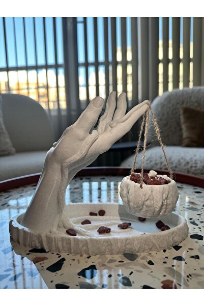 Printartz El Şeklinde Sukulent Ve Kaktüs Saksısı Dekoratif Modern Şık